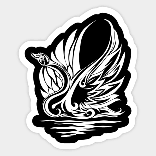 White Swan Sticker